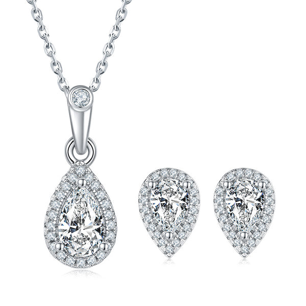 Aretes de Cadena Clavícula en Plata 925 Diseño Corazón Amor
