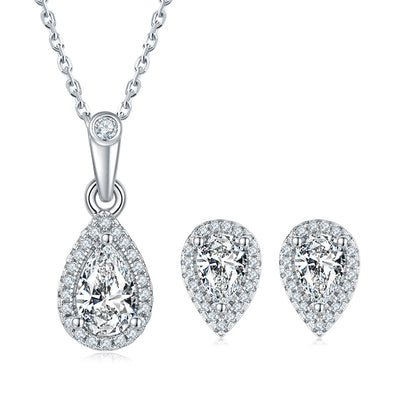 Aretes de Cadena Clavícula en Plata 925 Diseño Corazón Amor - Image 2