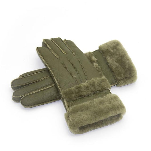 Guantes de Lana y Cuero Cálidos