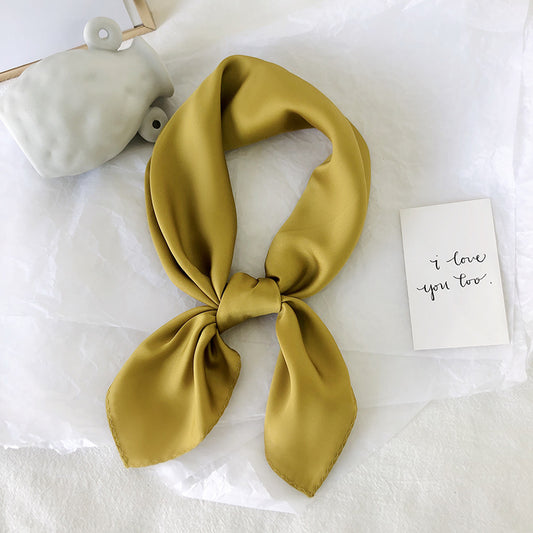 Pañuelo de Seda Puro Color para Mujer - Elegancia y Versatilidad