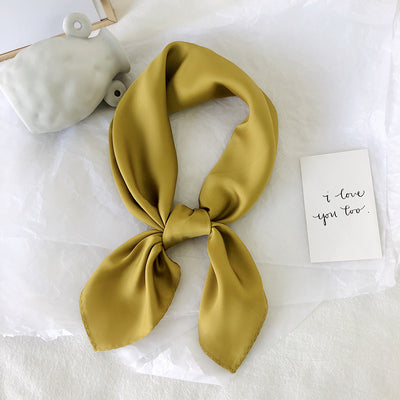 Pañuelo de Seda Puro Color para Mujer - Elegancia y Versatilidad