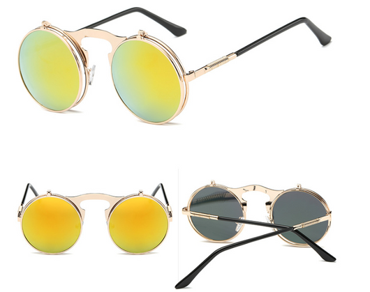 Gafas de Sol Steampunk Vintage Abatibles con Protección UV - Marco Metal Unisex - Image 10