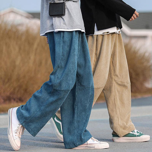 Pantalones Corduroy Holgados de Pierna Recta para Hombre - Primavera y Otoño - Image 2