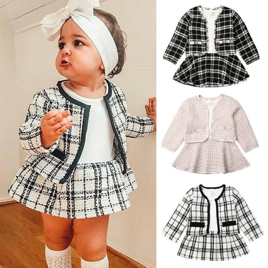 Conjunto Infantil de Dos Piezas con Manga Larga Estilo Delicado