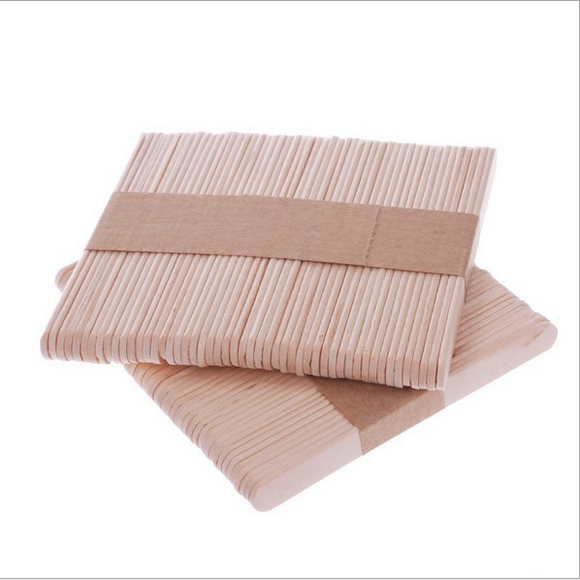 50 Paletas de Madera Natural para Helados - Palos de Artesanía DIY Reutilizables