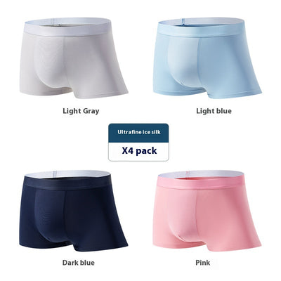 Ropa Interior de Seda de Hielo para Hombre Talla Grande Verano Sin Marcas - Image 11