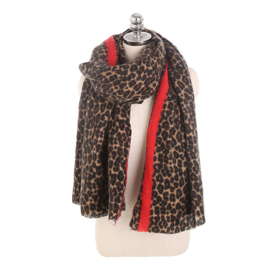 Bufanda Chal de Cachemira con Estampado Leopardo para Mujer - Image 36