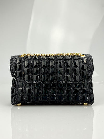 Clutch de Cristal Brillante con Cadena de Strass - Image 7