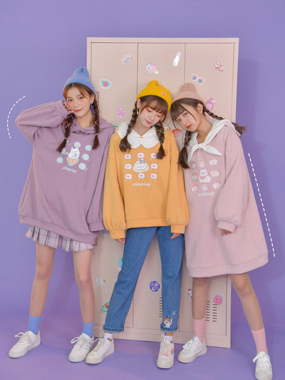 Vestido Sudadera Japonesa de Forro Polar Otoño - Image 2