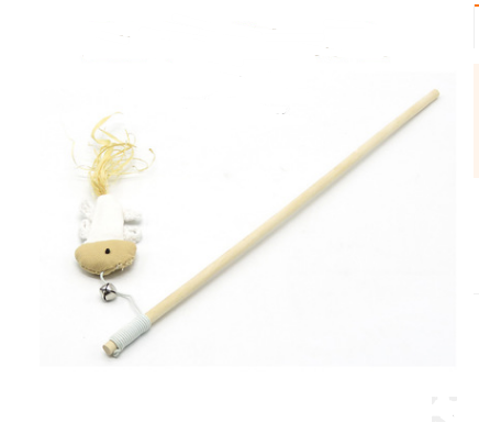 Juguete Interactivo para Gatos - Vara de Madera Artesanal con Ratón - Image 15