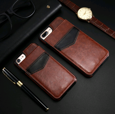 Funda iPhone X con Soporte y Cartera de Cuero Patrón Crazy Horse - Image 10
