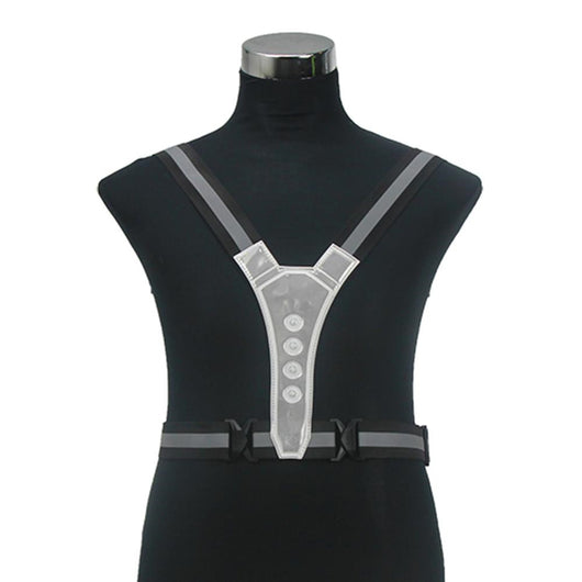 Chaleco Reflectante LED Elástico para Deportes y Seguridad - Image 9