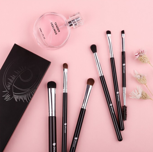 Set de 6 Brochas de Maquillaje Doble Cabezal - Herramientas Profesionales de Belleza