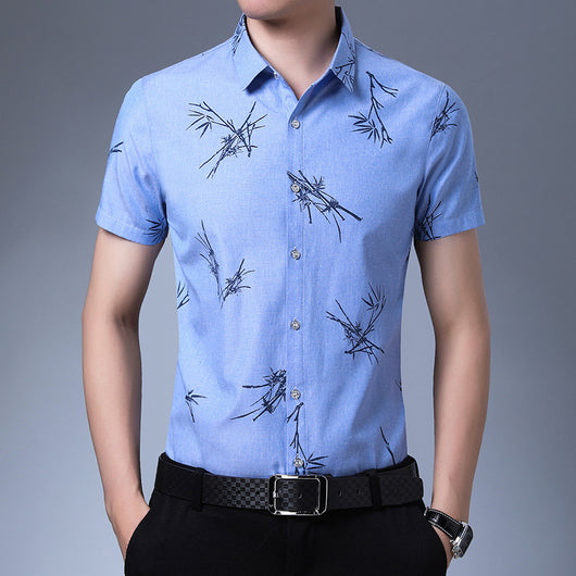 Camisa Estampada de Manga Corta para Hombre - Image 13