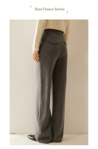 Pantalones de Cashmere Anchos de Cintura Alta - Diseño Elegante y Favorecedor - Image 26