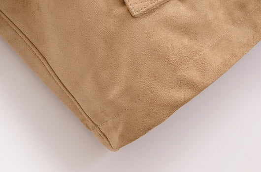 Chaqueta Casual de Cuello Alto en Ante y Forro Polar para Mujer - Image 11