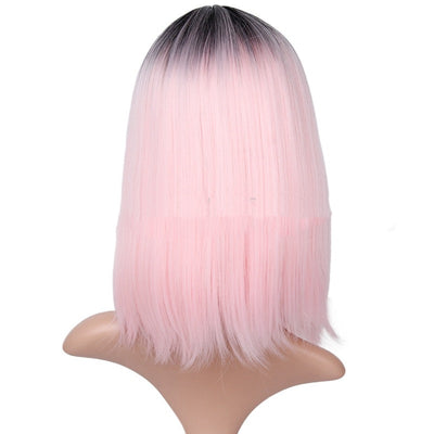 Peluca Bob Degradado Cabello Liso Corto con Capucha - Image 3