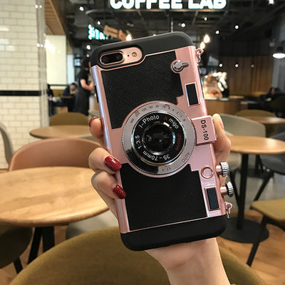 Funda iPhone Estilo Cámara Retro 3D Compatible con Apple - Image 4
