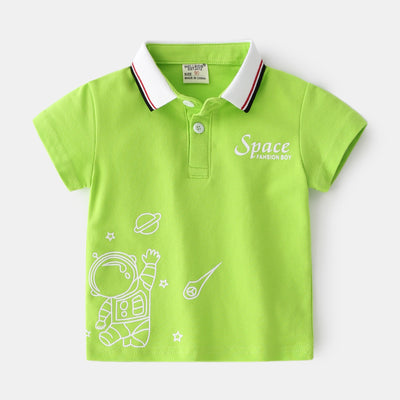 Camisa Infantil de Manga Corta con Cuello Solapa - Image 9