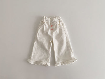 Pantalones Anchos de Niña con Detalle de Encaje y Oreja Retro - Moda Casual Primavera - Image 13