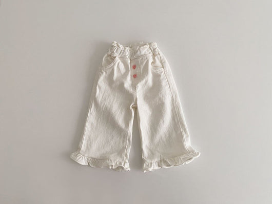 Pantalones Anchos de Niña con Detalle de Encaje y Oreja Retro - Moda Casual Primavera - Image 13