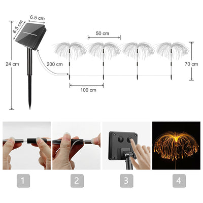 Luz Solar LED Medusa para Jardín - Image 12