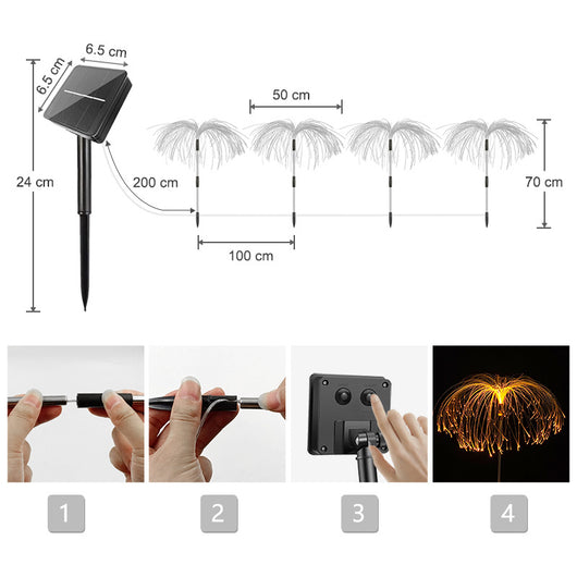 Luz Solar LED Medusa para Jardín - Image 12