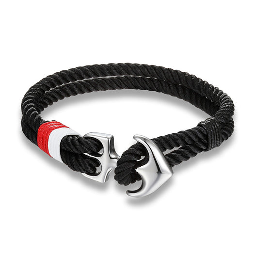 Pulsera de Supervivencia Náutica para Hombre con Cuerda Paracord y Ancla de Metal - Image 4
