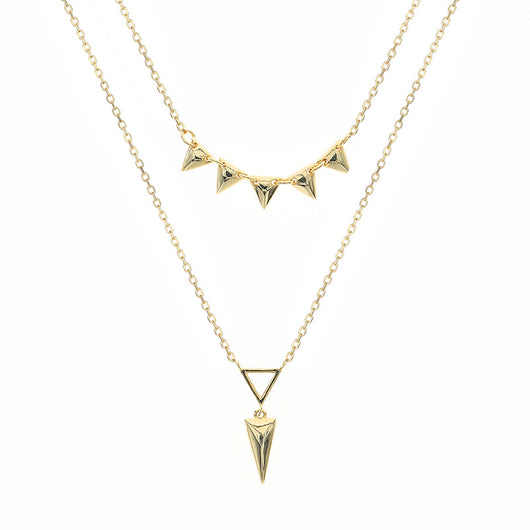 Collar Geométrico de Metal Minimalista