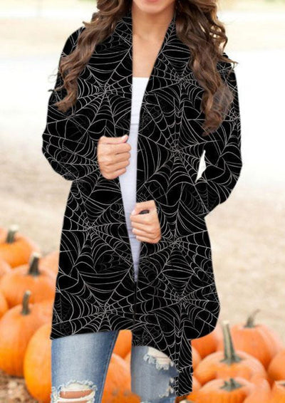 Cardigan Casual con Estampado Digital de Halloween para Mujer - Image 16