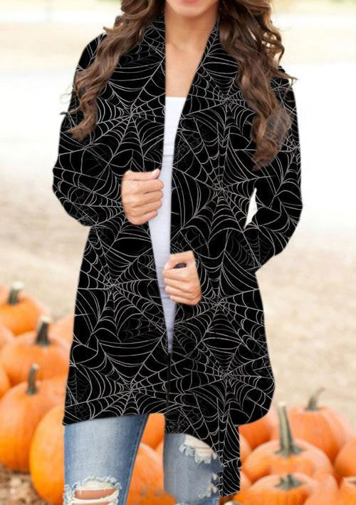 Cardigan Casual con Estampado Digital de Halloween para Mujer - Image 16