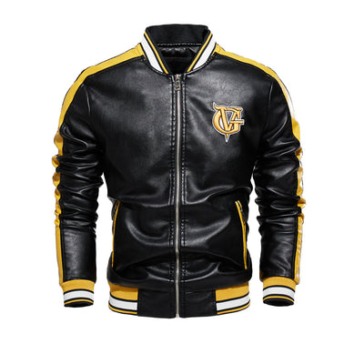 Chaqueta de Cuero PU Estilo Motociclista Británico para Hombre - Image 10