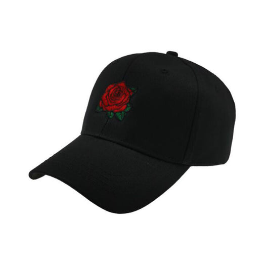 Gorra de Béisbol Negra con Rosa Bordada - Image 8