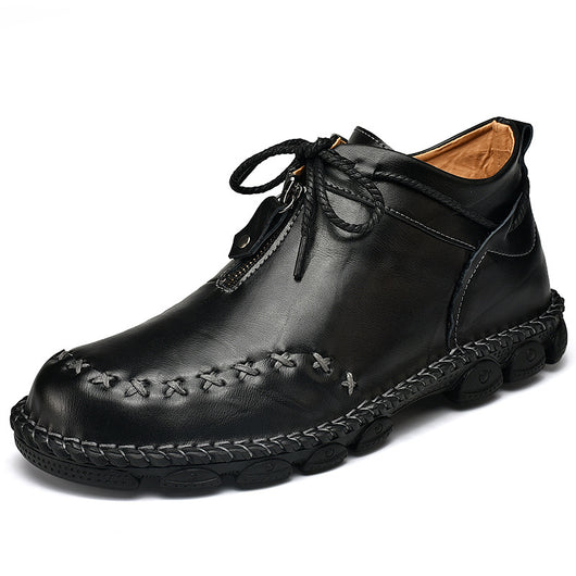 Botas Altas de Cuero para Hombre - Comodidad y Estilo Casual - Image 3