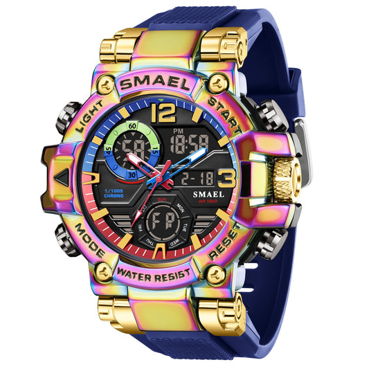 Reloj Deportivo Multifunción Dual Display en Aleación Multicolor - Image 2