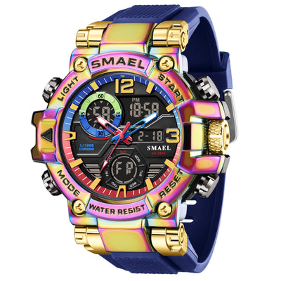 Reloj Deportivo Multifunción Dual Display en Aleación Multicolor - Image 2