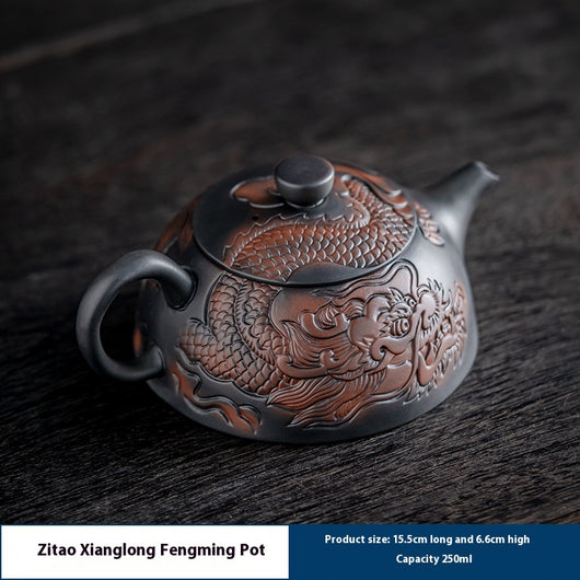 Tetera de Barro Púrpura Año del Dragón - Cerámica Artesanal Xianglong para Té Premium - Image 7