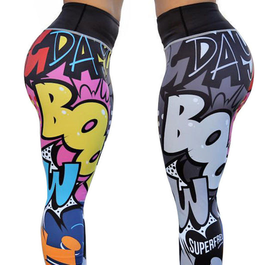 Leggings de Cintura Alta con Estampado Digital Europeo y Americano - Image 14
