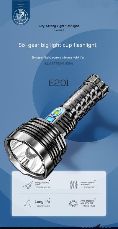 Linterna LED Recargable P90 Impermeable con Pantalla Digital - Potente Luz para Camping y Rescate - Image 8