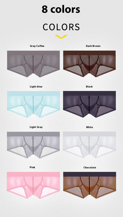 Calzoncillos Hombre Ice Silk Sin Costuras Ultrafinos Cintura Baja - Image 14