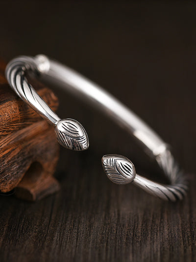 Pulsera Mantra de Seis Caracteres Tibetanos para Hombre en Plata de Ley - Image 5