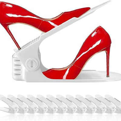 Organizador de Zapatos Doble Capa Ajustable con Refuerzo Resistente