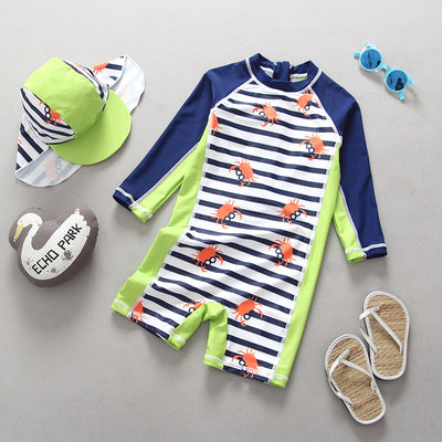 Traje de Baño Niño Rayas Azul Marino - Conjunto Surf - Image 3
