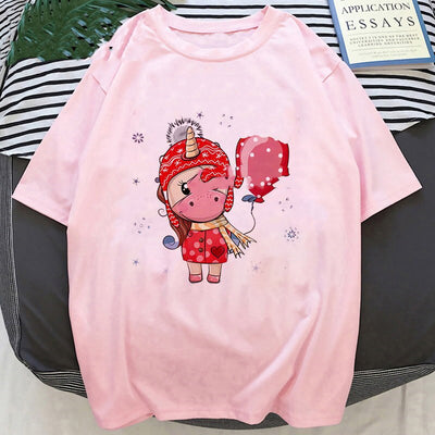 Playera Navideña con Estampado de Papá Noel y Reno - Image 20