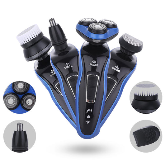 Afeitadora Eléctrica 4 en 1 con Triple Hoja y Recortadora Recargable para Hombre - Image 3