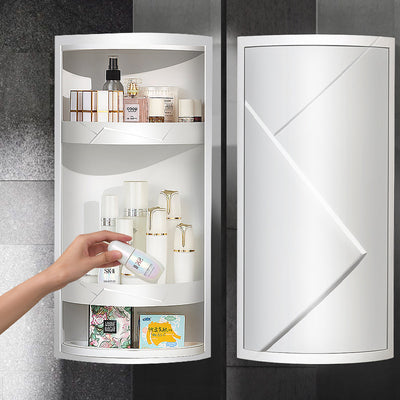 Organizador de Maquillaje Giratorio para Baño - Estante de Almacenamiento Montado en Pared - Image 4