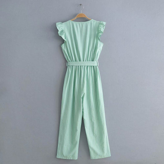 Jumpsuit de Algodón Denise con Rayas - Elegancia y Comodidad - Image 3