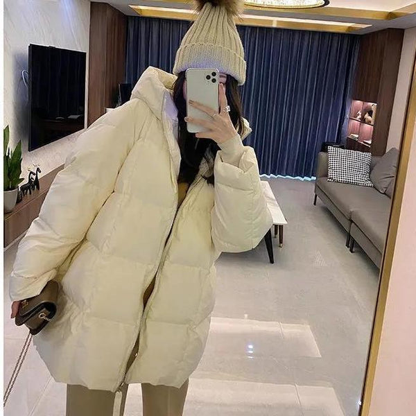 Abrigo Acolchado Tipo Tortuga Grueso para Invierno Largo