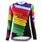 Maillot Ciclismo Mujer Manga Larga Rayas Coloridas