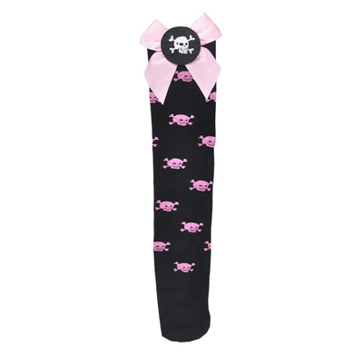 Calcetines Lolita Infantiles con Moño Harajuku Negro y Rosa Estilo Punk JK - Image 2